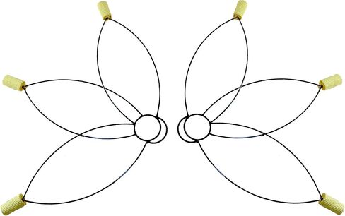 زوج/مجموعة من 2 مراوح نار الزهرة / - مصنوعة من كيفلر أراميد للراقصين 5 فتائل 2 بوصة كيفلر للعروض والمهرجانات وتدفق ممارسة الرقص الشرقي زهرة اللوتس in Kuwait