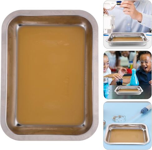 Stainless Steel Dissecting Tray with Wax Medium Metal Wax Tray Lab Dissection Pan Biological Laboratory Tool for Medical and Educational Use in Saudi Arabia