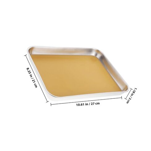 DOITOOL Stainless Steel Laboratory Dissection Tray with Wax, 26×20×3cm Metal Dissecting Pan for Biology Experiments, Suitable for Middle and High School Science Labs in Saudi Arabia