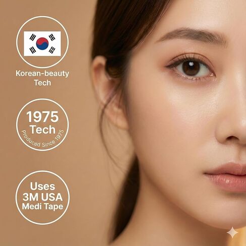 Magic Slim Double Eyelid Tape – Invisible Adhesive Strips for Hooded Monolid Correction – Authentic K-Beauty Tech Made in Korea 쌍꺼풀 테이프 (Double-Sided (Medium 4mm) - 180 Count) in Saudi Arabia