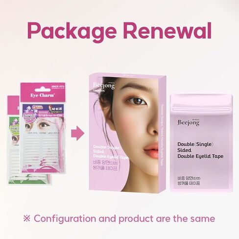 Magic Slim Double Eyelid Tape – Invisible Adhesive Strips for Hooded Monolid Correction – Authentic K-Beauty Tech Made in Korea 쌍꺼풀 테이프 (Double-Sided (Medium 4mm) - 180 Count) in Saudi Arabia