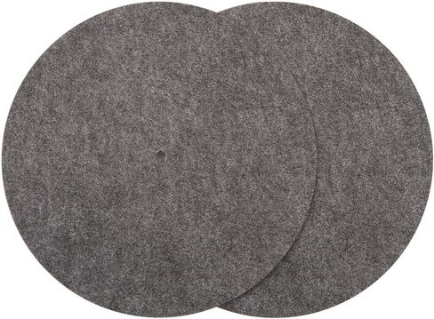 CRASPIRE 2Pcs Felt Turntable Mats Vinyl Record Pad Platter Mat 11.6 Inch Gray Anti Slip Anti Static Flat Round Disc Protective Wool Player Slipmat Mats for Damped Resonance Cleaner Audio Output Home in Kuwait
