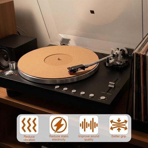 Cork Turntable Mat Record Player Mats Cork Record Mat in 12 Inch x 3 mm Cork-Slipmat for Turntable Reduce Noise in Kuwait