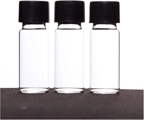 زجاجة عينة بمنفذ ملولب 18-400، بدون ملصق كتابة، غطاء وختم، 10 مل، شفافة، 100 قطعة/عبوة، in Kuwait