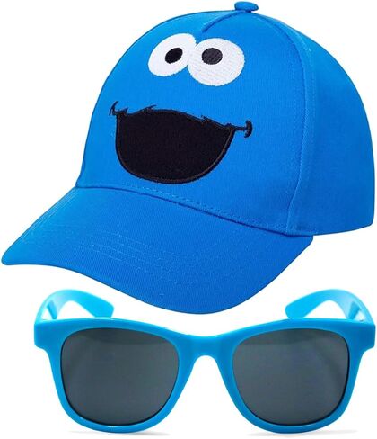 Sesame Street Toddler Cotton Baseball Cap-Elmo ، Cookie Monster ، Big Bird ، Oscar the Grouch ، Size Age 2-4 ، Elmo Red/Gray in Kuwait