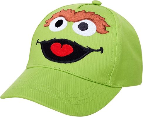 Sesame Street Toddler Cotton Baseball Cap-Elmo ، Cookie Monster ، Big Bird ، Oscar the Grouch ، Size Age 2-4 ، Elmo Red/Gray in Kuwait