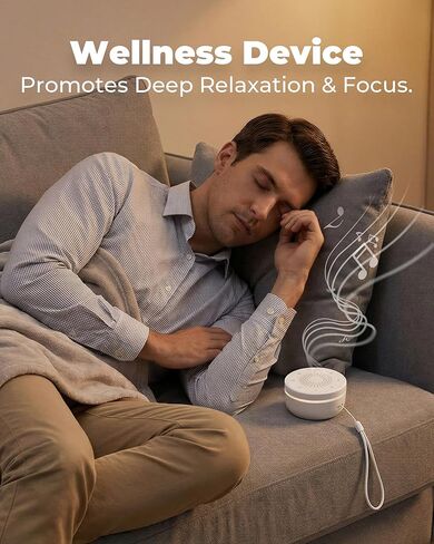 White Noise Sound Machine for Sleep, Portable White Noise Sound Machine with 30 Soothing Sounds, 3 Timers, Night Light, Memory Function for Baby Registry, Adults, Kids, Travel, Home, Office in Saudi Arabia