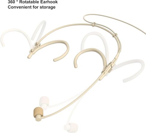 Headset Headworn Microphone Professional Dual Over-Ear Hanging Earset Condenser Mic Compatible with Shure Wireless System Bodypack Transmitter for Performance Theater, Mini XLR 4 Pin TA4F Plug in Saudi Arabia
