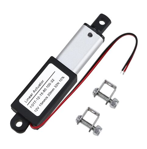 NORJIN 12V محرك خطي كهربائي صغير 1.2 بوصة، سرعة 0.6 بوصة/ثانية، 60N/14lb، مشغل حركة خطية مقاوم للماء مع دعامات تثبيت للخزانة، فتاحة النوافذ، مشاريع الروبوت in Kuwait