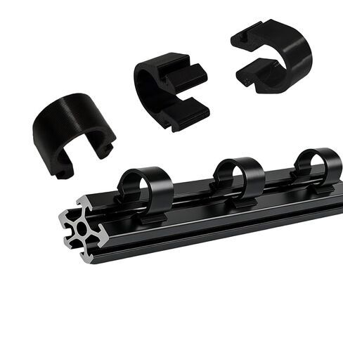 4040 Series Cable Clips, 20PCS T-Slot Aluminum Profile Accessories for EU Standard 4040 Aluminum Extrusion, Black Linear Rail Cord Organizer for 3D Printer Parts CNC DIY in Kuwait