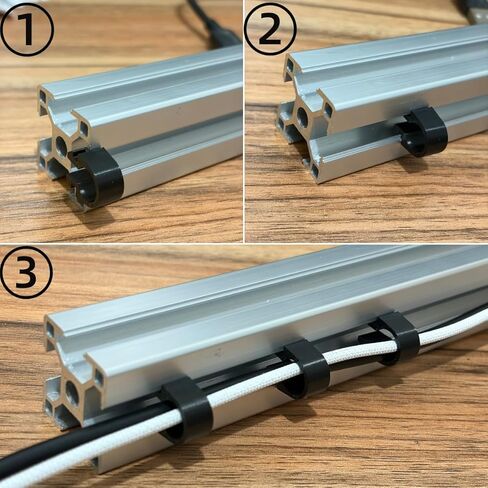 4040 Series Cable Clips, 20PCS T-Slot Aluminum Profile Accessories for EU Standard 4040 Aluminum Extrusion, Black Linear Rail Cord Organizer for 3D Printer Parts CNC DIY in Saudi Arabia