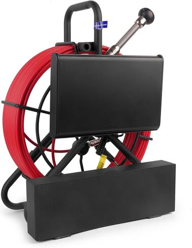 DVR Pipe Inspection Camera System, 7-Inch HD Screen, 30M/100FT Cable, Sewer Camera 1080P Full HD Recording, Drain Pipeline Endoscope with LED Lights, Waterproof IP68 Borescope 32GB SD Card Storage in Saudi Arabia