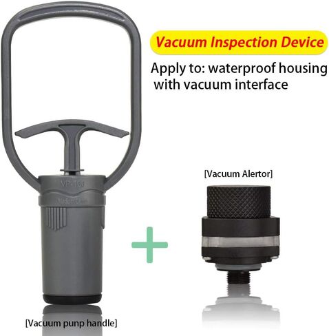مقبض مضخة التفريغ VPS-100، نظام فحص التسرب قبل الغوص متوافق مع غلاف الكاميرا تحت الماء لضفادع البحر، تصميم رمادي مريح مع منبه للفراغ (YHVPS-100) in Kuwait