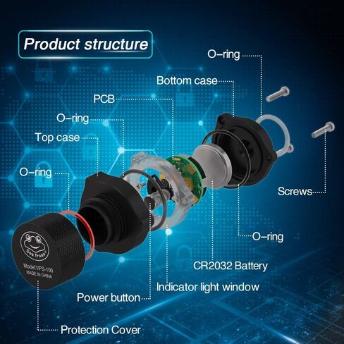 مقبض مضخة التفريغ VPS-100، نظام فحص التسرب قبل الغوص متوافق مع غلاف الكاميرا تحت الماء لضفادع البحر، تصميم رمادي مريح مع منبه للفراغ (YHVPS-100) in Kuwait