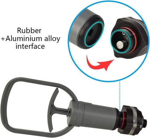 مقبض مضخة التفريغ VPS-100، نظام فحص التسرب قبل الغوص متوافق مع غلاف الكاميرا تحت الماء لضفادع البحر، تصميم رمادي مريح مع منبه للفراغ (YHVPS-100) in Kuwait