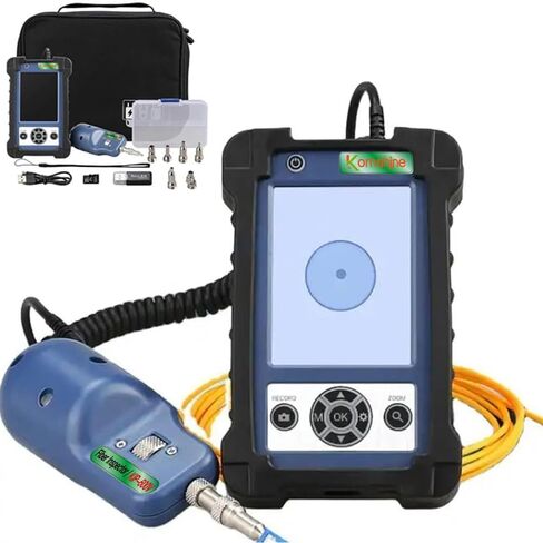 Komshine KIP-600V مسبار فحص الألياف الضوئية 400X مجهر عرض فيديو الألياف 3.5 بوصة، مجموعة تنظيف فحص الألياف البصرية مع UPC: SC/FC/ST/LC ذكر، SC/LC أنثى، SC APC أنثى، 2.5 مم APC ذكر in Saudi Arabia