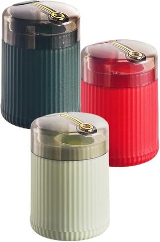 3PCS Pop-Up Automatic Toothpick Dispenser，plastic tooth pick holder dispenser,toothpick dispenser,Push-Button Portable Toothpick Holder, for Home & Outdoor Use(Dark green, light green, red) in Kuwait