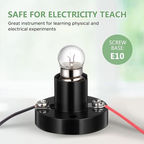 Generic 50pcs E10 Miniature Light Bulbs: 1.5 V Incandescent Screw Light Bulbs Teaching Tools for School Labs, Essential for DIY Physics Science Experiments, 0.3A in Kuwait