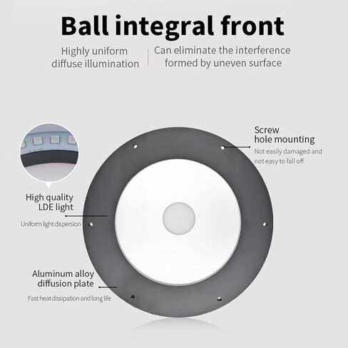 Dome Diffuse Reflection Bowl-Shaped Light Source, Spherical Integration Light Source, Machine Vision LED, Curved Surface and Irregular Surface Detection Luminous Surface 70mm (White, DBS-WD70) in Saudi Arabia
