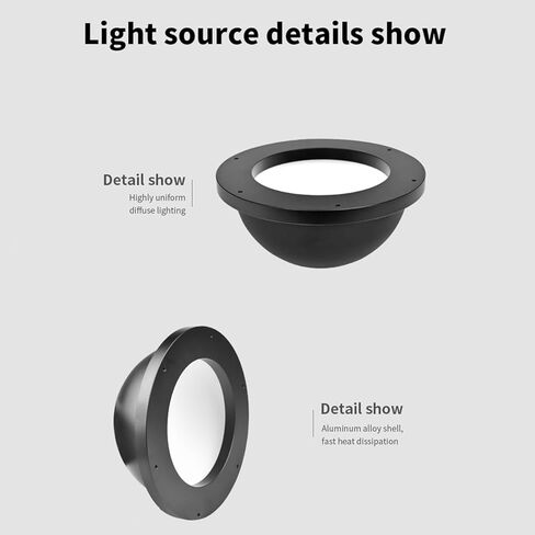 Dome Diffuse Reflection Bowl-Shaped Light Source, Spherical Integration Light Source, Machine Vision LED, Curved Surface and Irregular Surface Detection Luminous Surface 70mm (White, DBS-WD70) in Saudi Arabia