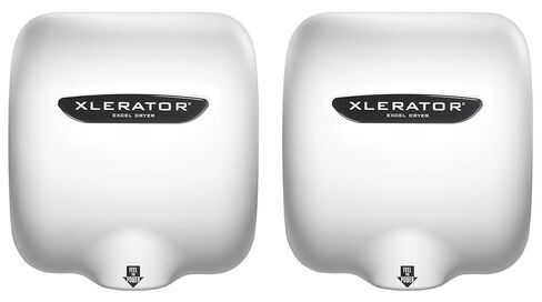 XLERATOR XL-W 1.1N High Speed Commercial Hand Dryer, Excel Dryer, White Cast Cover, Automatic Sensor, Surface Mount, Noise Reduction Nozzle, LEED Credits 6.2 Amps 208/277V (2 Pack) in Kuwait