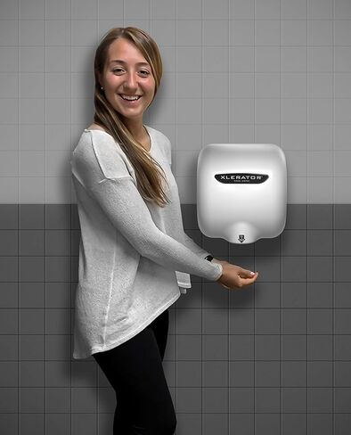 XLERATOR XL-W 1.1N High Speed Commercial Hand Dryer, Excel Dryer, White Cast Cover, Automatic Sensor, Surface Mount, Noise Reduction Nozzle, LEED Credits 6.2 Amps 208/277V (2 Pack) in Kuwait