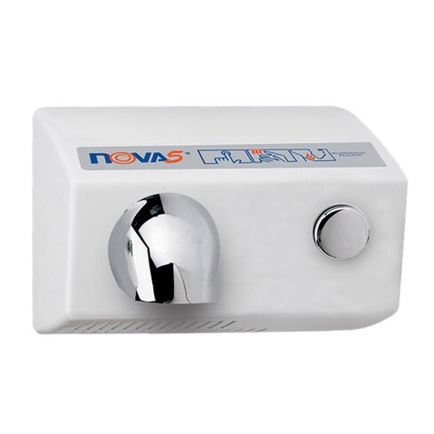 World Dryer Nova 5 0112 Aluminum White Push Button Hand Dryer - 120V in Kuwait