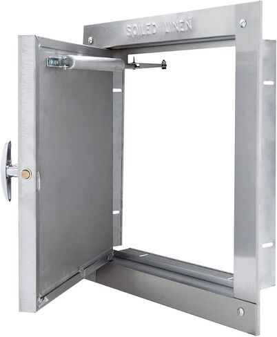 Oswald Supply Stainless Steel Linen Chute - Left Hinged, 20"(W) X20(H), T-Handle in Kuwait