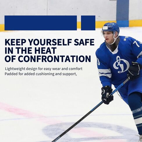 حارس الرقبة للهوكي الشتوي للشباب، معدات حماية الرقبة المقاومة للقطع لهوكي الجليد للرجال والنساء، معدات حماية هوكي الجليد، تمنع بشكل فعال التمزق والقطع (قطعة واحدة للشباب) in Kuwait