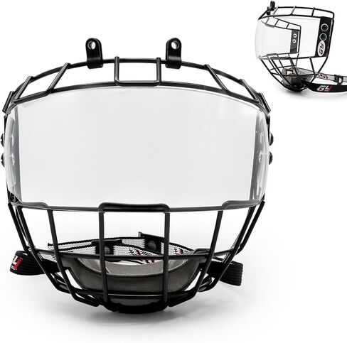 GY Hockey Helmet Cage & Face Shield Protector Combo Ice Hockey Full Face Shield Junior in Saudi Arabia