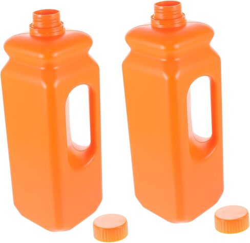 2pcs Leak Plastic Water Jug with Caps Reusable Storage Containers for Juice and Liquid Sealed Pitchers with Comfortable Grip for Home Lab and Chemical Use in Saudi Arabia