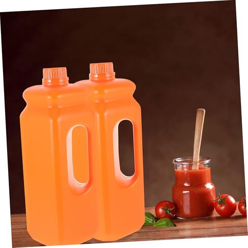 2pcs Leak Plastic Water Jug with Caps Reusable Storage Containers for Juice and Liquid Sealed Pitchers with Comfortable Grip for Home Lab and Chemical Use in Saudi Arabia