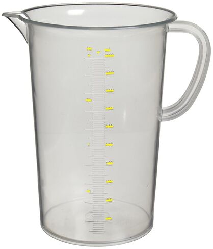 SP Bel-Art Tall Form 500ml Clear TPX Graduated Pitcher; 10ml Graduation (F28982-0000) Made in USA in Saudi Arabia