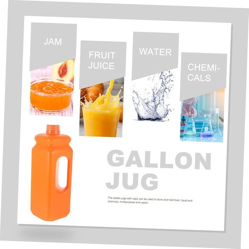 BESTYASH 2pcs Plastic Storage Jugs with Leak Sealing Caps Ergonomic Handle Water Containers for Laboratory Home Chemical Use Reusable Pitchers in Kuwait