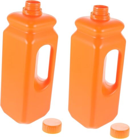 Wakauto 2pcs Plastic Water Jug with Ergonomic Handle Leak Sealing Container for Home Laboratory Chemical Use Orange in Saudi Arabia