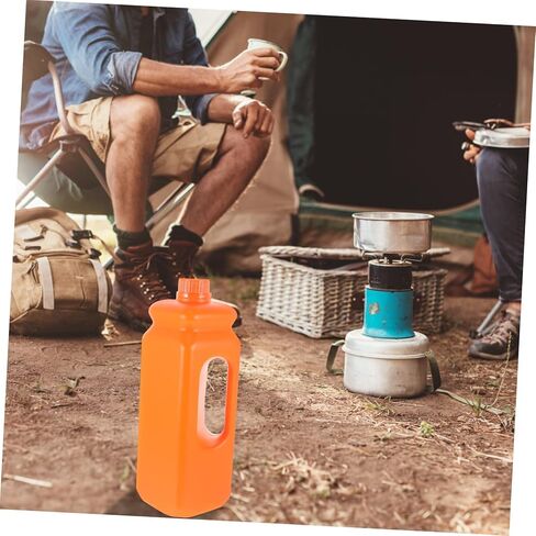 Wakauto 2pcs Plastic Water Jug with Ergonomic Handle Leak Sealing Container for Home Laboratory Chemical Use Orange in Saudi Arabia