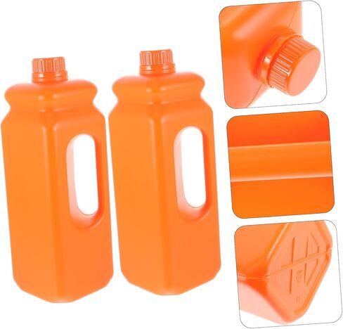 Wakauto 2pcs Plastic Water Jug with Ergonomic Handle Leak Sealing Container for Home Laboratory Chemical Use Orange in Saudi Arabia