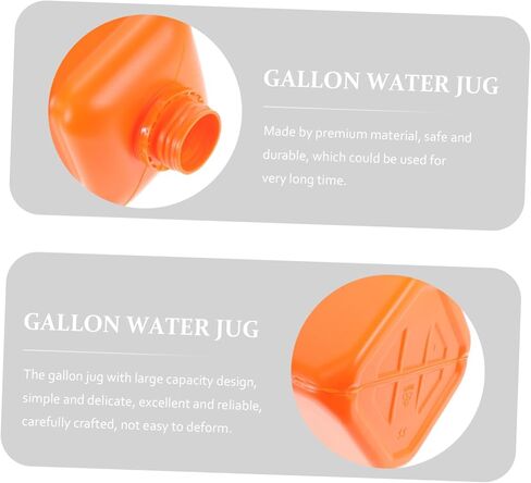 Wakauto 2pcs Plastic Water Jug with Ergonomic Handle Leak Sealing Container for Home Laboratory Chemical Use Orange in Saudi Arabia