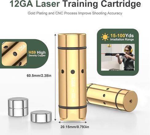 خرطوشة تدريب ليزر 12GA لنظام التدريب على الحرائق الجافة مع مجموعتين من البطاريات in Kuwait