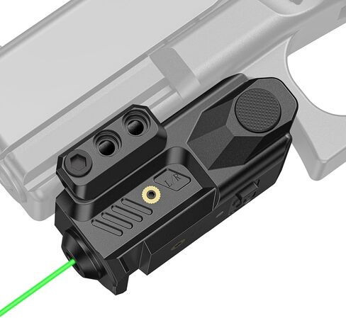 EZshoot Pistol Laser Sight, Compact Red/Green Laser Sight for Pistol Handgun, Rechargeable Low Profile Laser Beam for 21MM Picatinny Mount, Strobe Mode Available, Ambidextrous Switch in Saudi Arabia