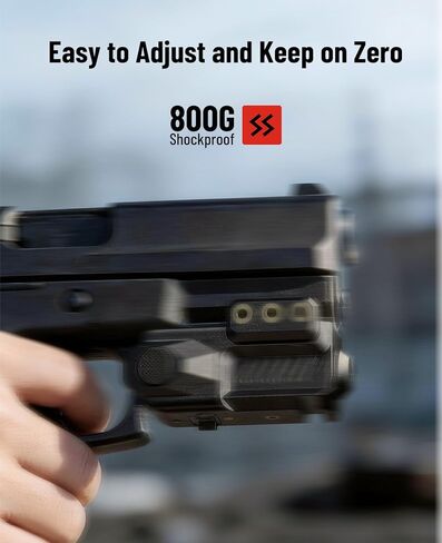EZshoot Pistol Laser Sight, Compact Red/Green Laser Sight for Pistol Handgun, Rechargeable Low Profile Laser Beam for 21MM Picatinny Mount, Strobe Mode Available, Ambidextrous Switch in Saudi Arabia
