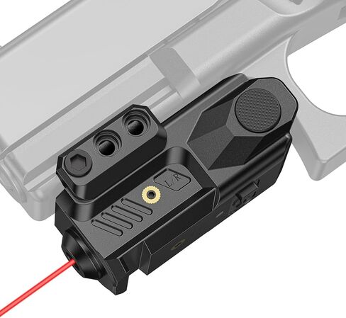 EZshoot Pistol Laser Sight, Compact Red/Green Laser Sight for Pistol Handgun, Rechargeable Low Profile Laser Beam for 21MM Picatinny Mount, Strobe Mode Available, Ambidextrous Switch in Saudi Arabia