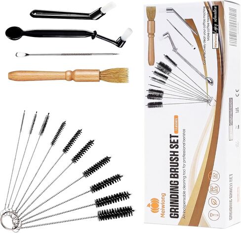14 PCS Coffee Grinder Brush Cleaning Espresso Clean Burr Professional Espresso Machine Dusting Multifunction Barista Tools in Kuwait
