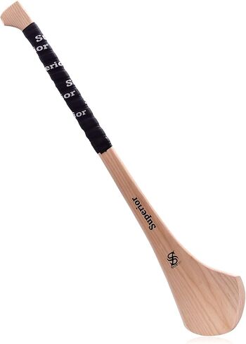 Smart & Sharp Traditional Hurling Stick, Ash Wood with Black Handle Cover, Handcrafted. 36 inches in Kuwait