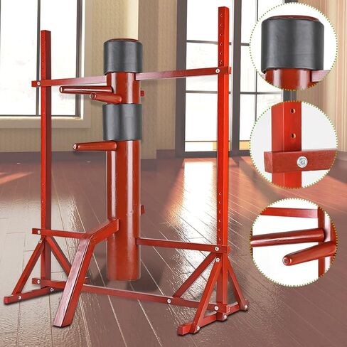 Geniqua Wing Chun Wooden Target Training Dummy IP Man Martial Arts Traditional Kung Fu Solid Wood in Saudi Arabia