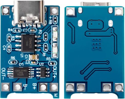 15 Pieces of TP4056 Type-C Input Interface USB 5V 1A Lithium Battery Charger Module Charging Boards with Dual Protection Functions. in Saudi Arabia