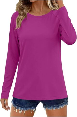Womens UPF 50+ Sun Pullover Shirt Long Sleeve Fishing Hiking Hooded UV Sun Protection Shirts Lightweight Quick Dry Top in Saudi Arabia