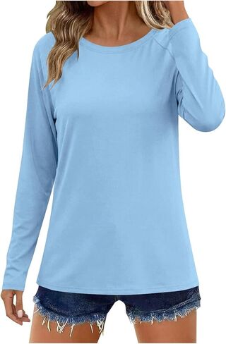 Womens UPF 50+ Sun Pullover Shirt Long Sleeve Fishing Hiking Hooded UV Sun Protection Shirts Lightweight Quick Dry Top in Saudi Arabia