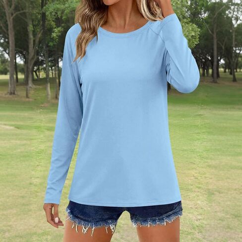 Womens UPF 50+ Sun Pullover Shirt Long Sleeve Fishing Hiking Hooded UV Sun Protection Shirts Lightweight Quick Dry Top in Saudi Arabia