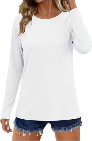 Womens UPF 50+ Sun Pullover Shirt Long Sleeve Fishing Hiking Hooded UV Sun Protection Shirts Lightweight Quick Dry Top in Saudi Arabia